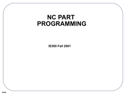 Chapter 10. NC PART PROGRAMMING