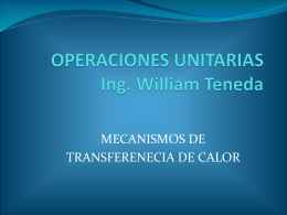 OPERACIONES UNITARIAS Ing. William Teneda