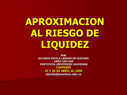 APROXIMACION AL RIESGO DE LIQUIDEZ