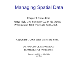 Managing Spatial Data - University of Redlands