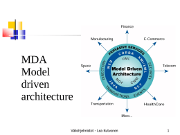 MDA Model driven architecture
