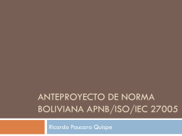 ANTEPROYECTO DE NORMA BOLIVIANA APNB/ISO/IEC …