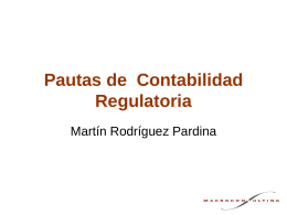 Pautas de Contabilidad Regulatoria (Parte 1)