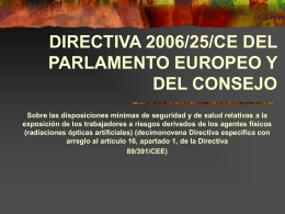 DIRECTIVA 2004/40/CE DEL PARLAMENTO EUROPEO Y …
