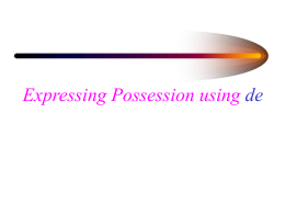Possessive Adjectives - Oracle Application Server