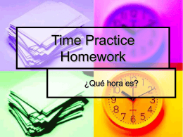 Time Practice Homework