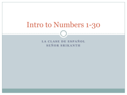 Intro to Numbers 1-30 - Disney II Magnet School