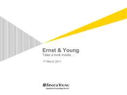 Ernst & Young Take a look inside….