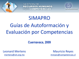 Diapositiva 1 - SIMAPRO TURISMO
