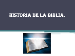 Historia de la Biblia.
