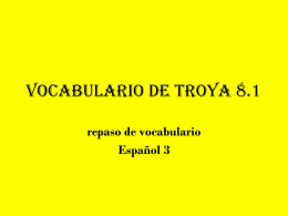 Vocabulario de Troya 8.1