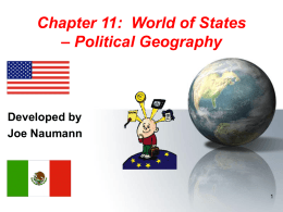 Section 11: A World of States – Political Geography