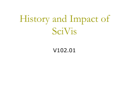 History and Impact of Sci. Vis.