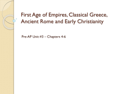 First Age of Empires, Classical Greece, Ancient Rome and