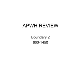 APWH REVIEW - San Marcos Unified School District