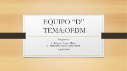 EQUIPO “D” TEMA:OFDM