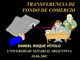 TRANSFERENCIA DE FONDO DE COMERCIO
