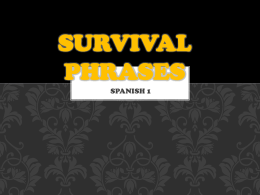 SURVIVAL PHRASES