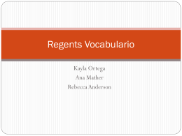 Regents Vocabulario