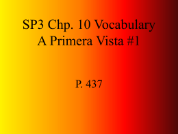SP3 Chp. 10 Vocabulary A Primera Vista #1