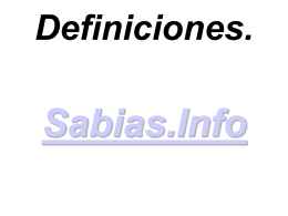 Definiciones.