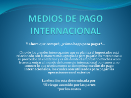 MEDIOS DE PAGO INTERNACIONAL