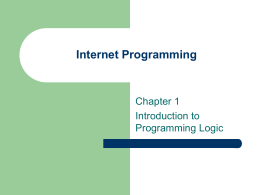 A Guide to Web Programming