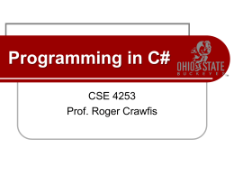 Programming in C#