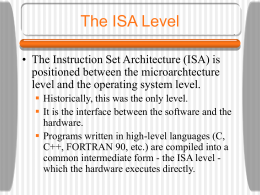 The ISA Level - Cleveland State University