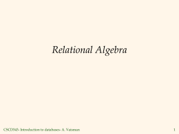 Relational Algebra - University of Toronto