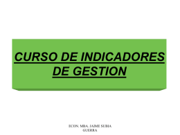 CURSO DE INDICADORES DE GESTION - Diana2009