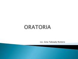 ORATORIA - Unitas - Bolivia. Bienvenido (a)