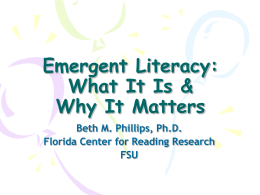 Emergent Literacy: What it is & Why it matters