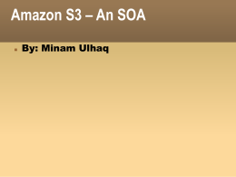 Amazon S3 – An SOA