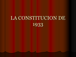 LA CONSTITUCION DE 1933