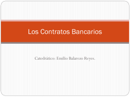 Los Contratos Bancarios