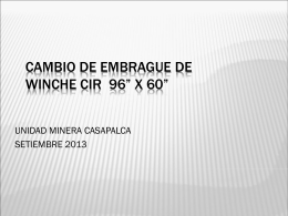 CAMBIO DE EMBRAGUE DE WINCHE CIR 96” x 60”