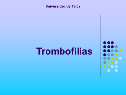 Trombofilia Hereditaria - .:PIFRECV
