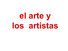 el arte y los artistas