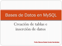 Bases de Datos en MySQL