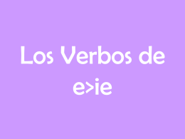 Los verbos de e>ie