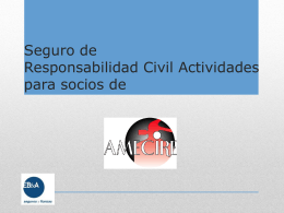 Seguro de Responsabilidad Civil Actividades para socios de