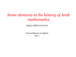 History of Arab Mathematics