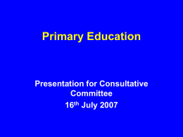 Primary Education - Startup Page