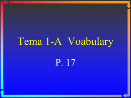 Tema 1-A Voabulary