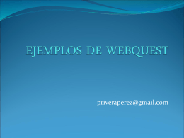 EJEMPLOS DE WEBQUEST