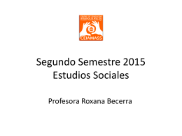 Segundo Semestre 2015 Estudios Sociales