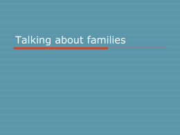 Talking about families