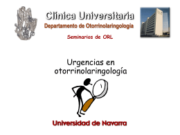 URGENCIAS EN ORL - Portada. Universidad de Navarra
