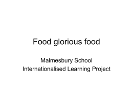 Food glorious food - National Union of Teachers